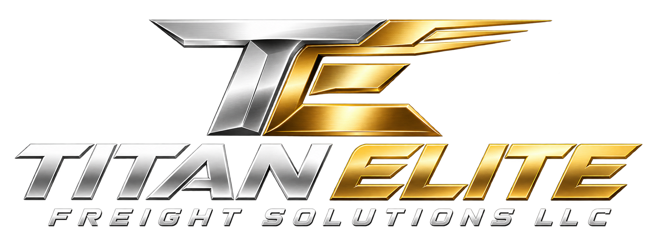 Titan Elite Freight Solutions LLC custom silver and gold logo
